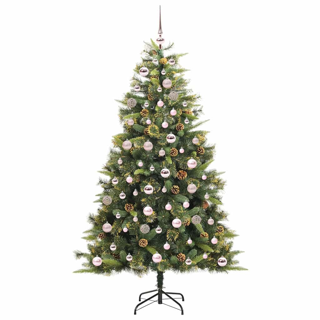 Árvore de Natal Artificial, montagem fácil Articulada com Cones Verde ...