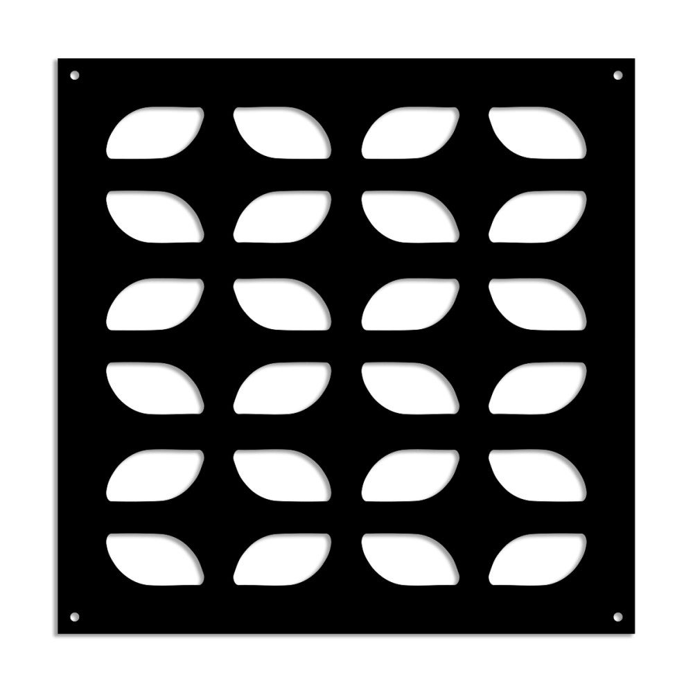 GLOBECROSS - Panel perforowany z PVC - Osłona przeciwsłoneczna - Rozmiar 98x98 cm - Grubość 1 cm - Kolor CZARNY