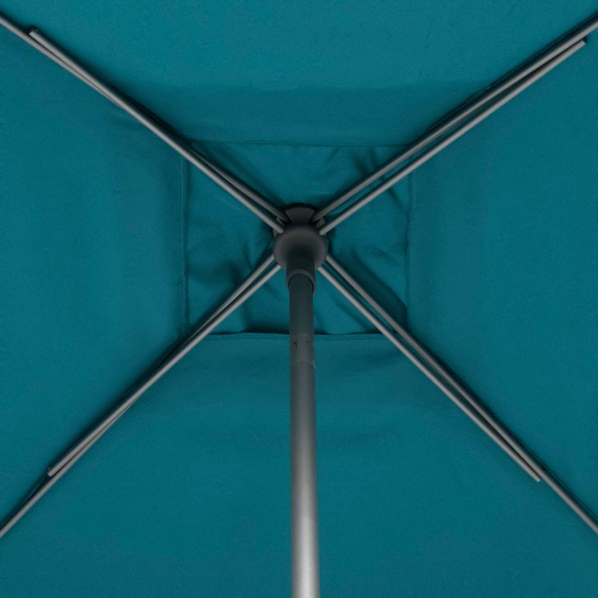 Parasol droit carré Soya Bleu canard - Hespéride - 3