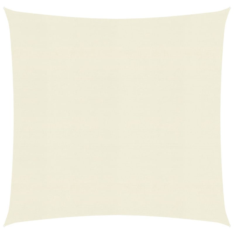 Żagiel przeciwsłoneczny 160 g/m² Kremowy 6x6 m HDPE - Akcesoria ogrodowe
