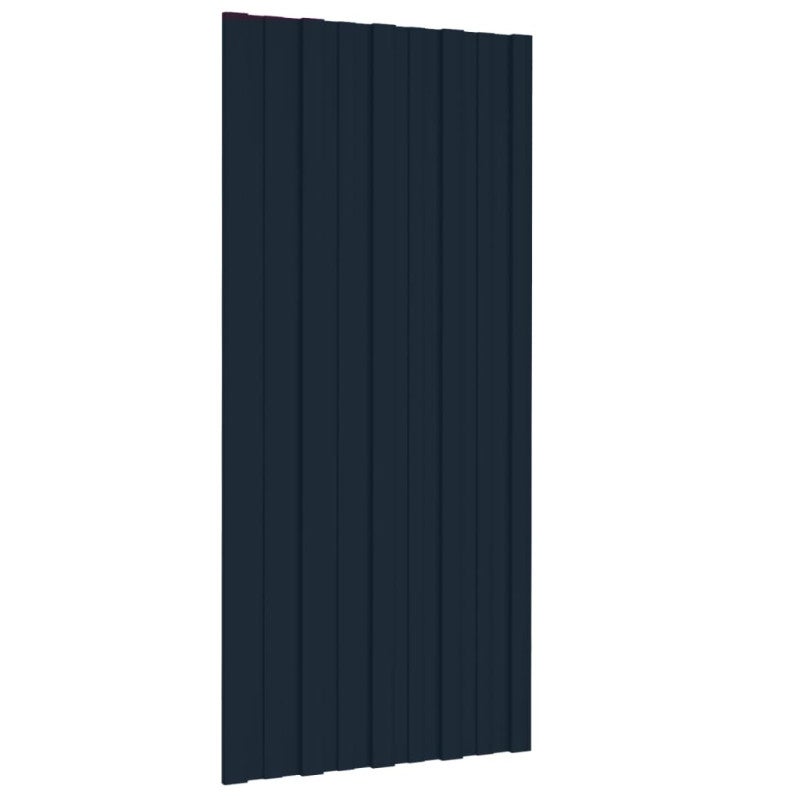 Panneaux de toiture 36 pcs Acier galvanisé Anthracite 100x45 cm - 3