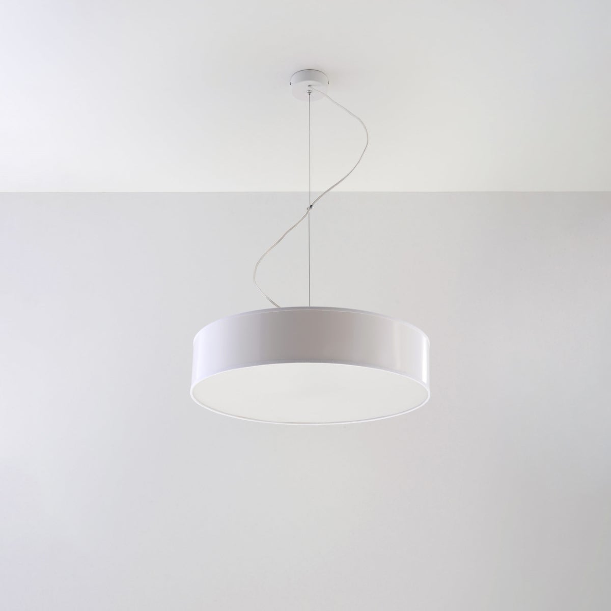 Lampa wisząca CERCLE 45 biała LED 4000K - 45x45x111cm Sollux