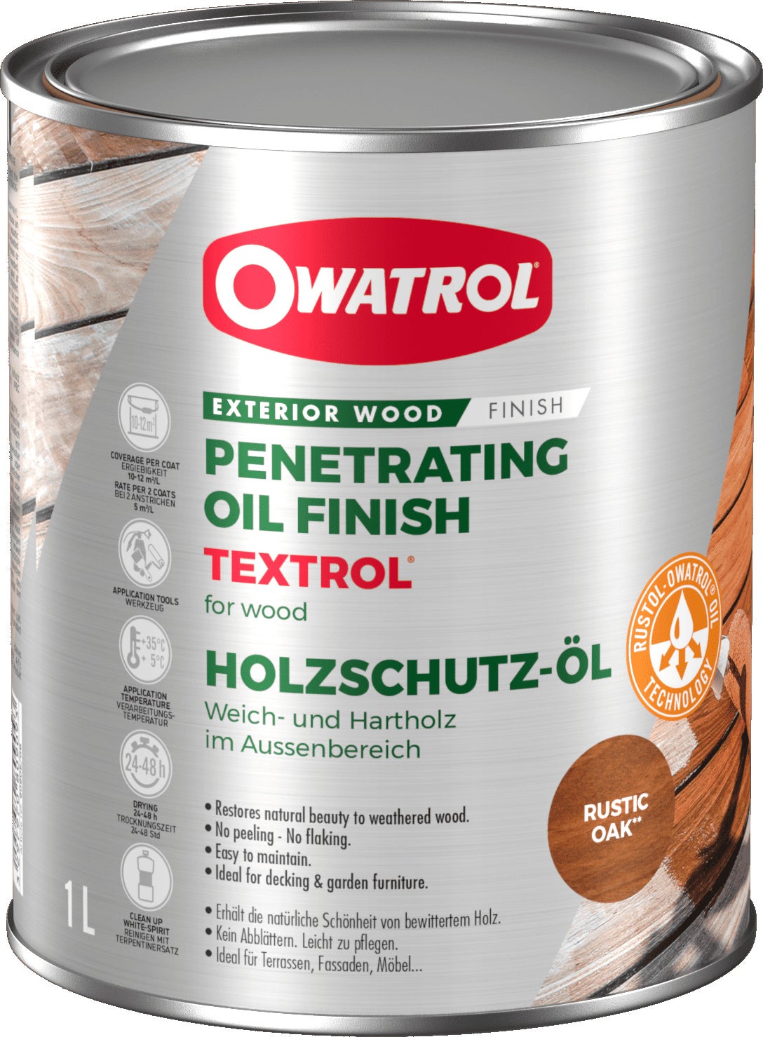 Olej zabezpieczający do drewna Owatrol TEXTROL rustic oak 1L