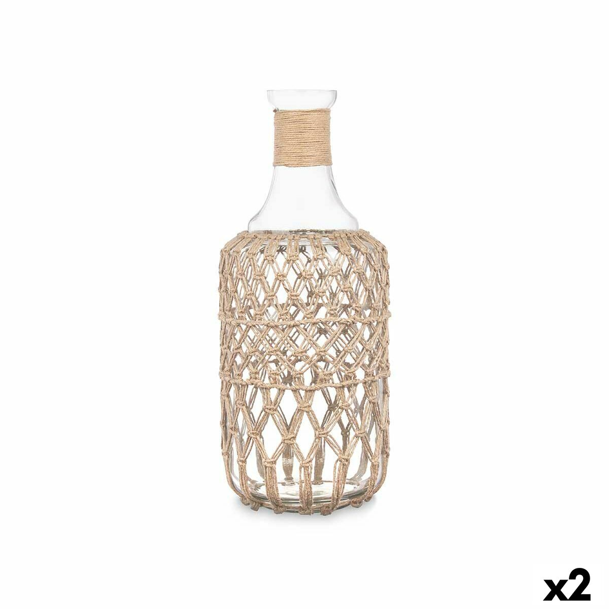 Bouteille Vase Vintage Corde | Champêtre