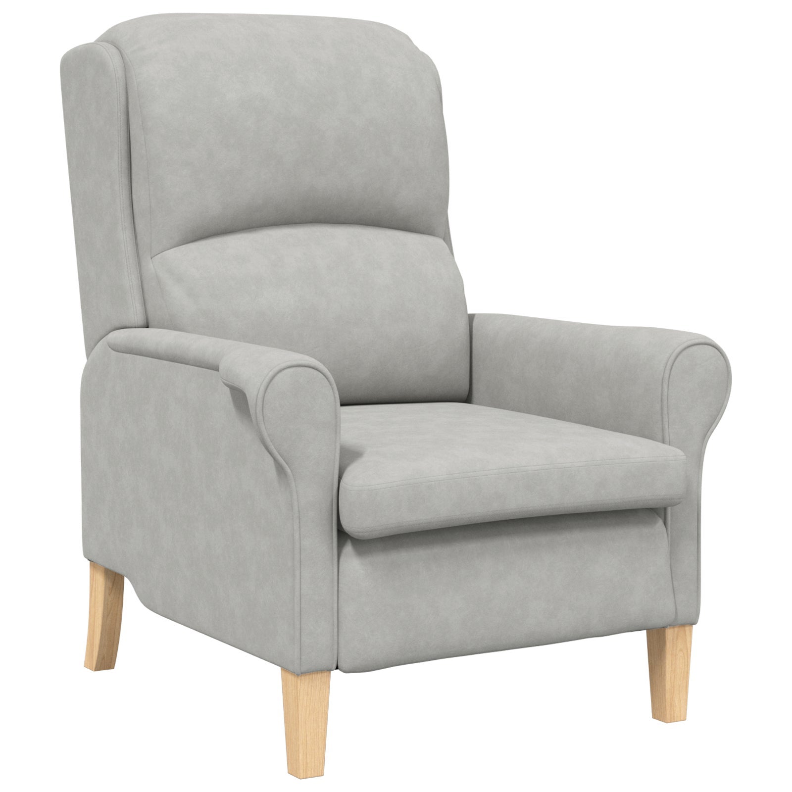 Fotel Jasnoszary 76 x 94 x 102 cm Mikrofibra vidaXL