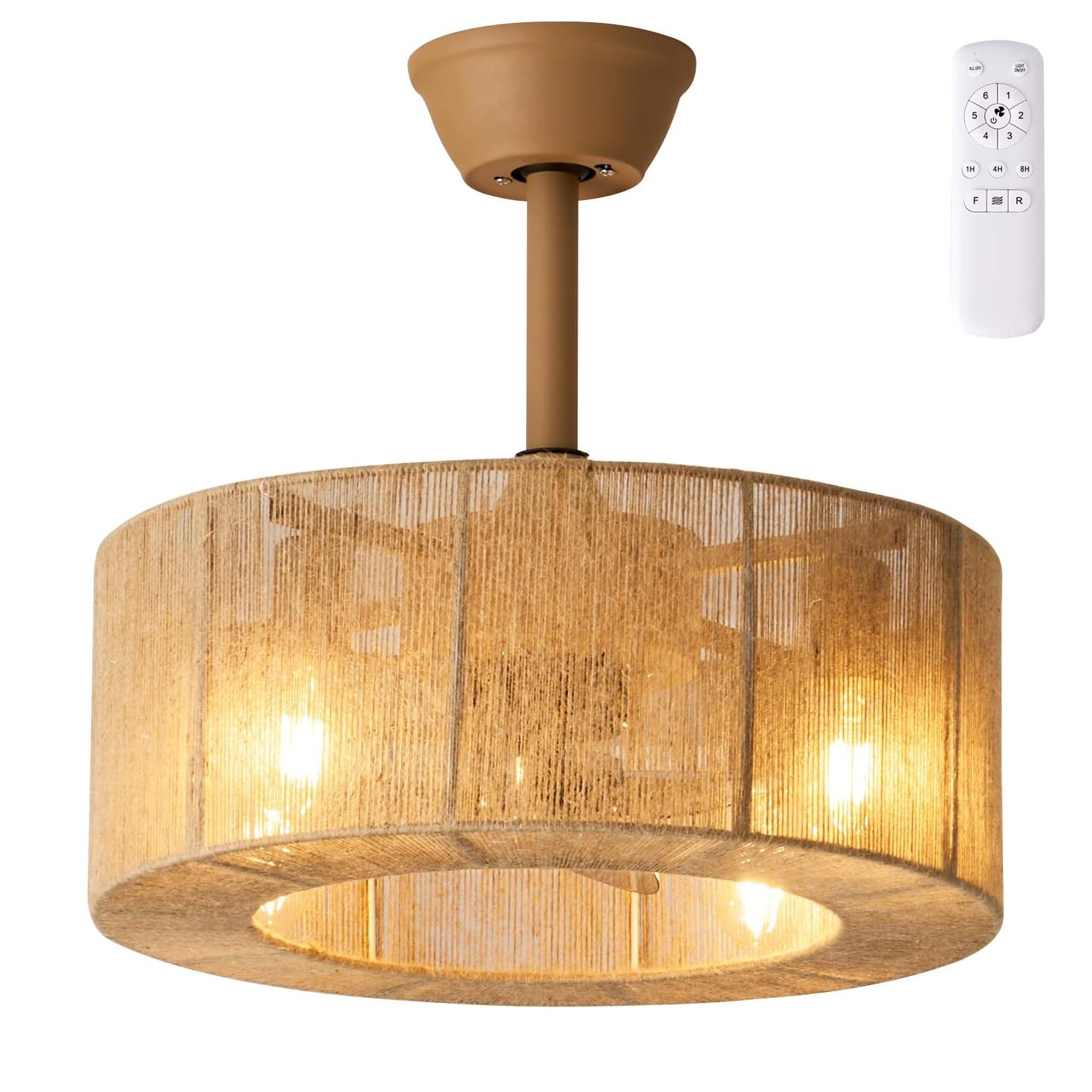 VOLISUN Ventilatore A Soffitto Con Luce LED E Telecomando - 40 Cm, 6 Velocità, Luci Dimmerabili E Temperatura Colore Regolabile, Silenzioso E Reversibile