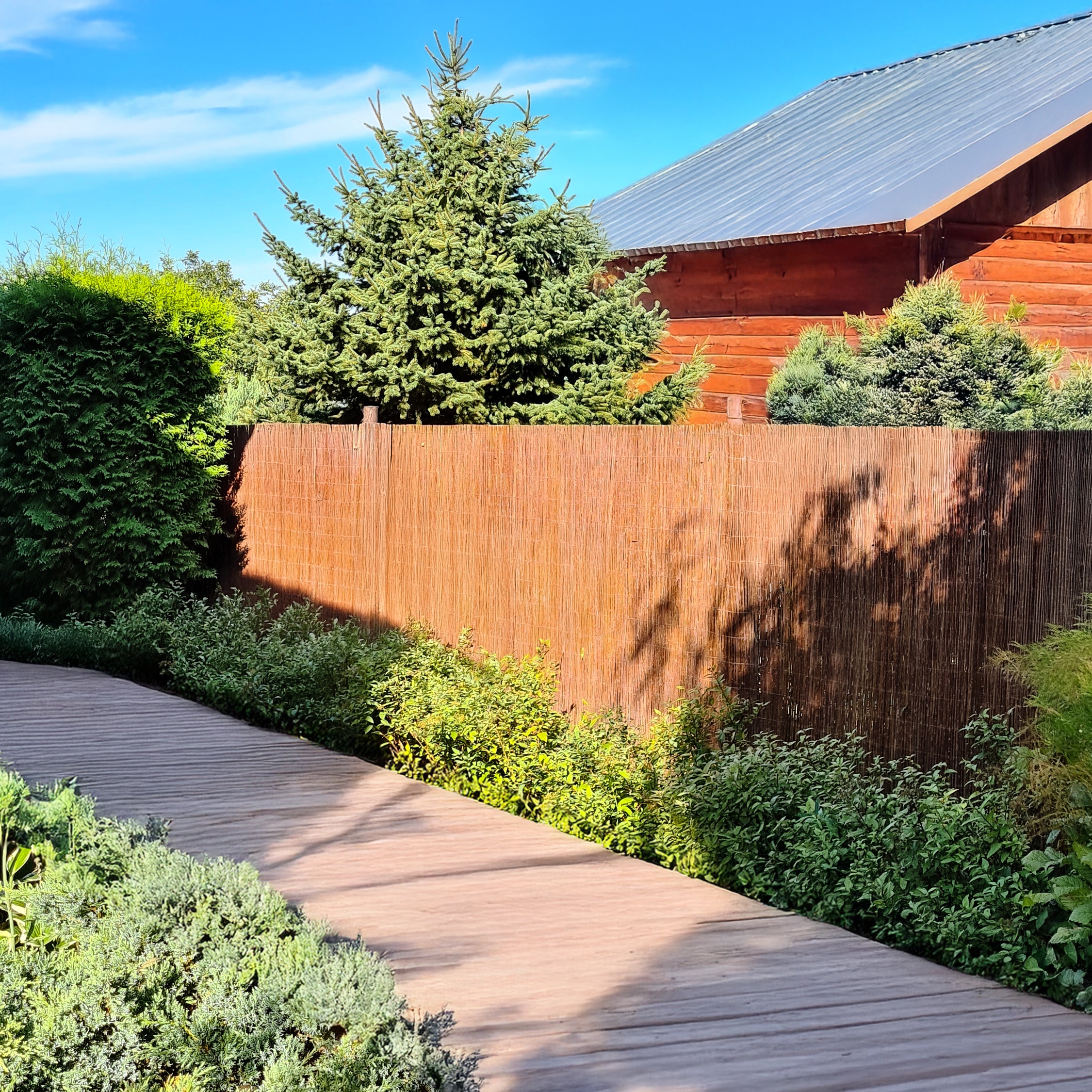 BOGATECO Clôture d'intimité en osier en bois 90 cm de haut et 300 cm de long | Parfait pour le jardin, le balcon et la terrasse | Fabriqué en Europe - 11
