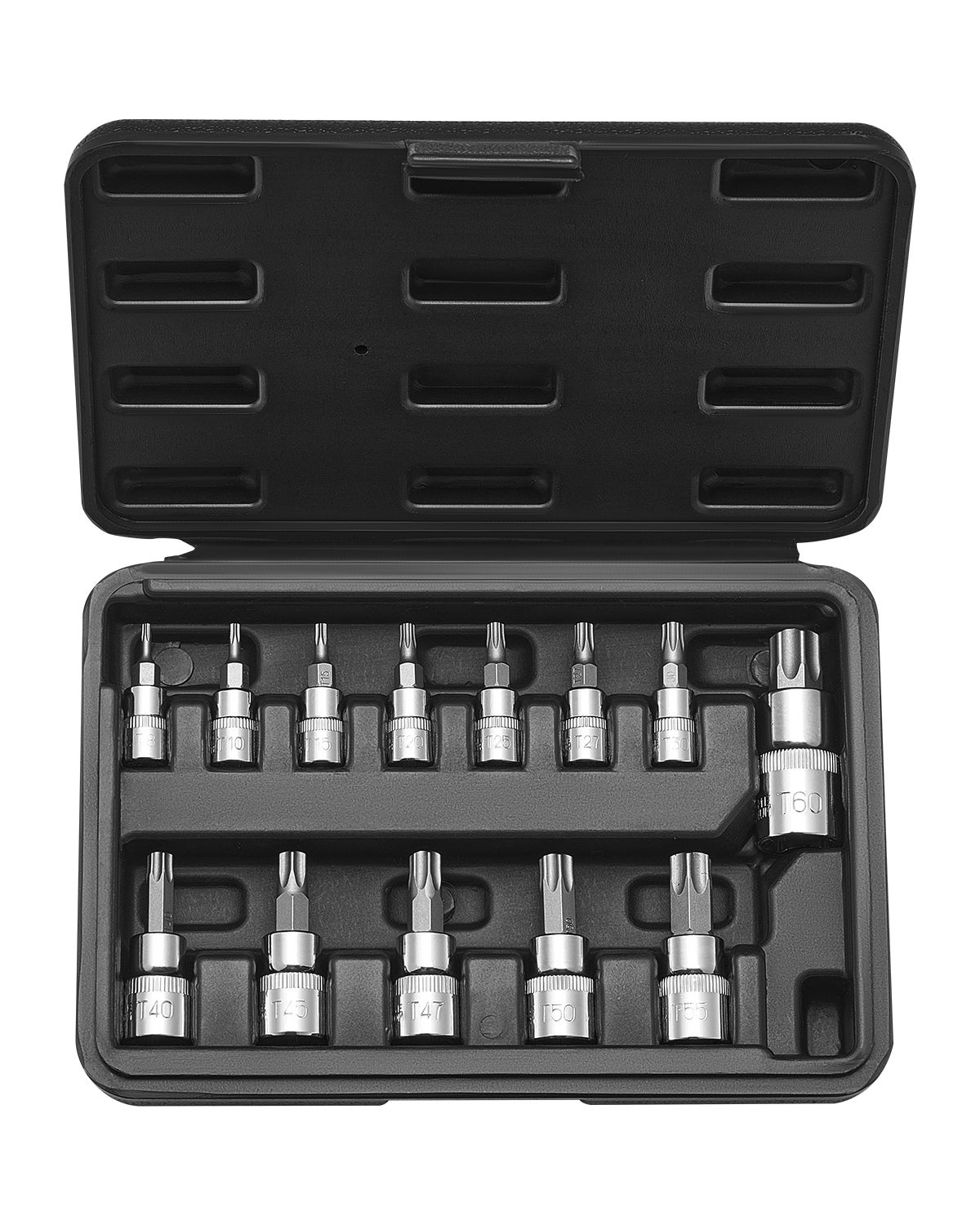 Set Chiavi a Bussola Torx VEVOR 13PCs,Stella T8-T60,Innesti 1/4,3