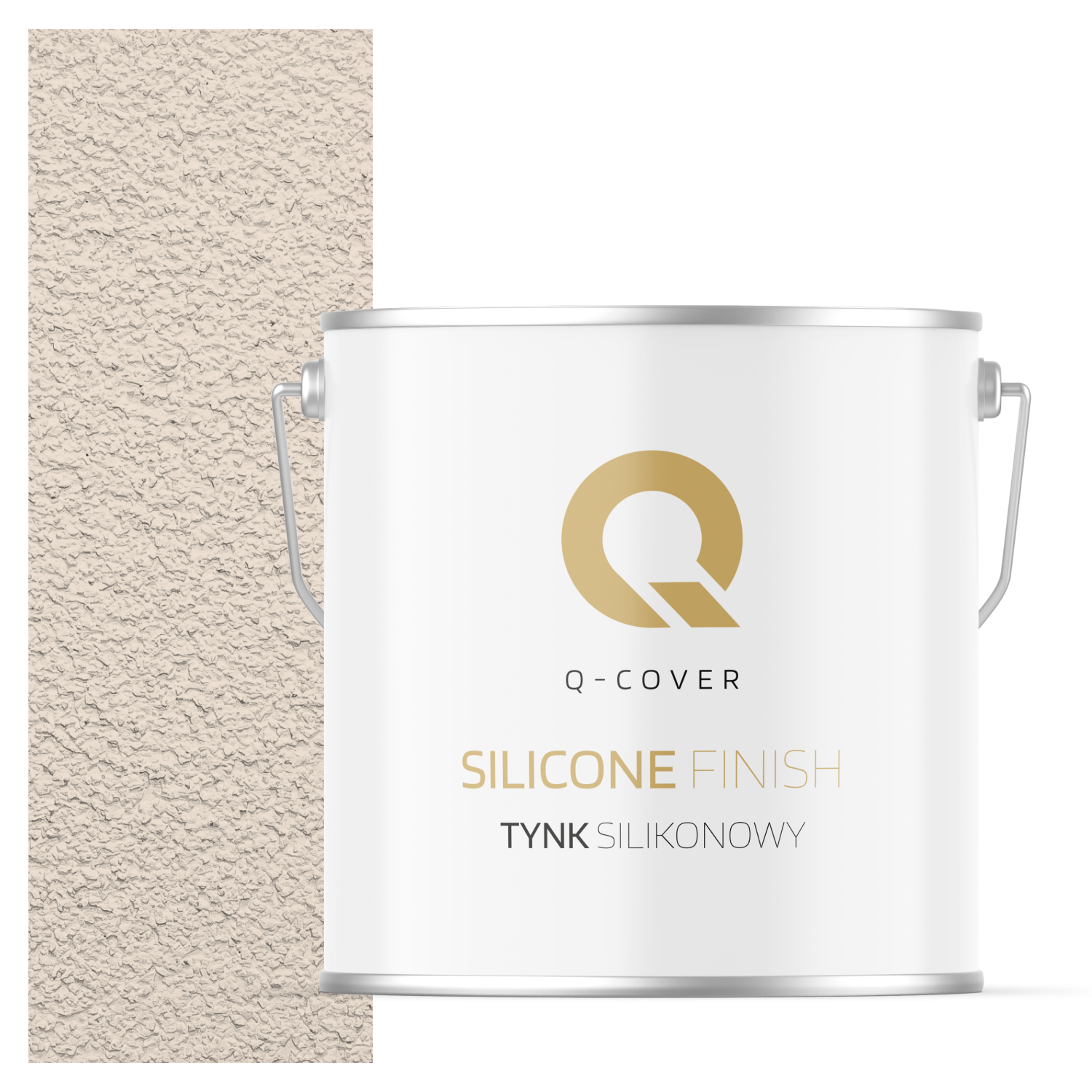 Tynk Silikonowy Elewacyjny Baranek 1.5mm Q-Cover Beżowy jasny F442 7KG