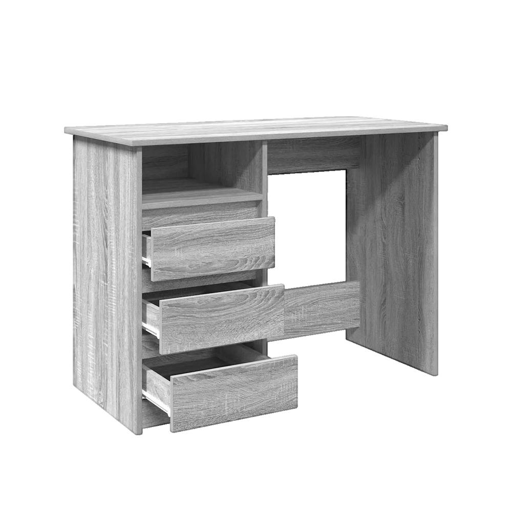 Biurko vidaXL Sonoma Szare 102x50x75 cm Drewno Inżynieryjne Przestronne