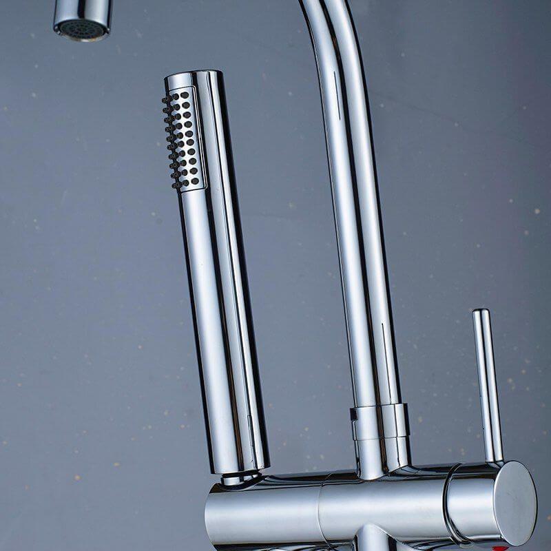 Valaz Robinet de baignoire autoportant rond chromé - Série Ebro - 9