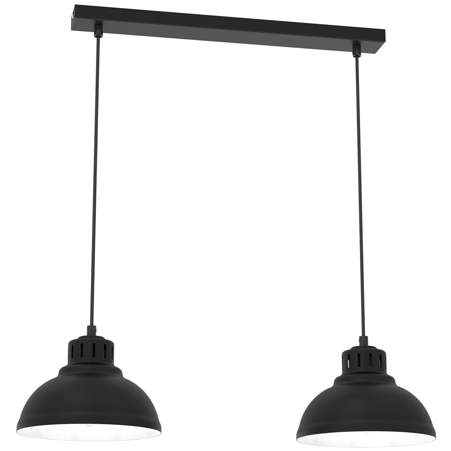 Lampa wisząca Sven czarny matowa-biała 2xE27x15W wym: 110 x 65 x 21 cm metal Luminex
