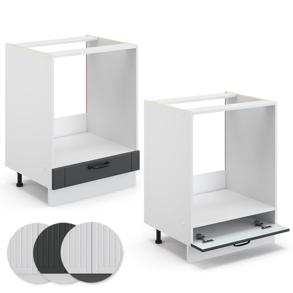 Vicco Meuble pour four Fame-Line, Anthracite campagne, 60cm sans PT - 5
