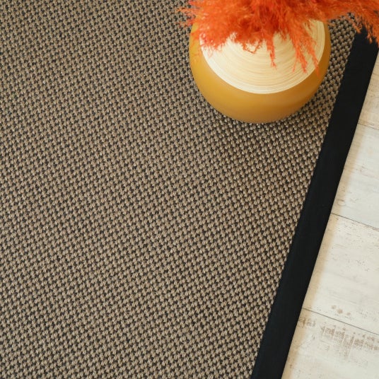 Tapis naturel en Sisal - Slow bronze - Ganse noire - 160 x 230 cm - 3