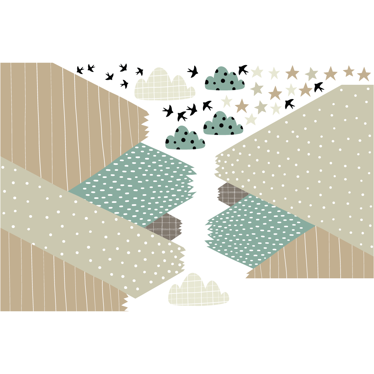 Adesivo bambino di montagna scandinavo giska - Sticker adesivo - adesivi murali - 110x165cm - 2