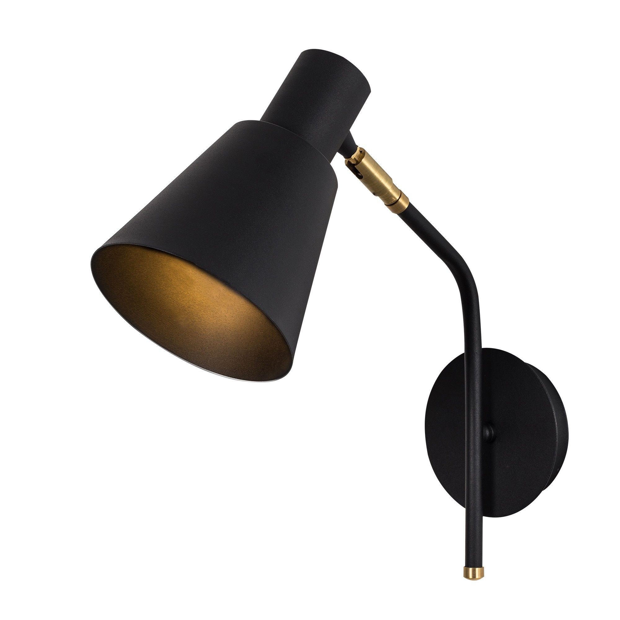 Aplică SIVANI MR-664, negru/auriu, metal, 14x36x40 cm
