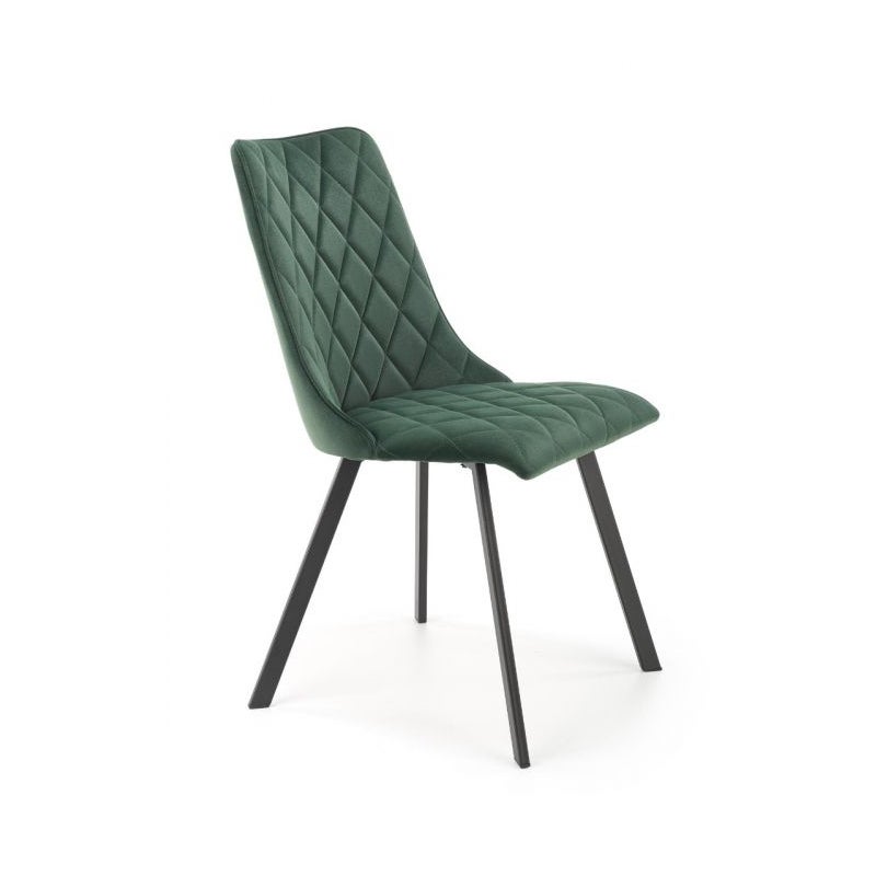 Krzesło tapicerowane K450 VELVET ciemnozielone