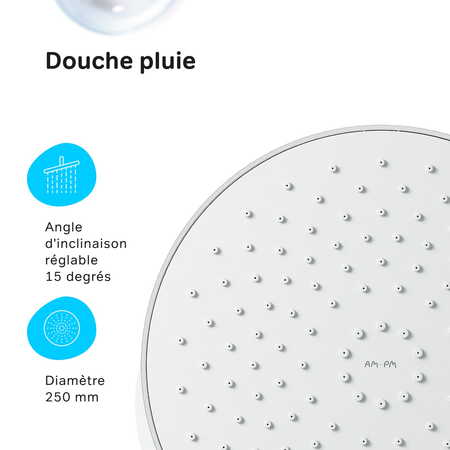 Colonne de douche et bain baignoire sans robinetterie Chrome Play F078Y000 AM.PM - 6