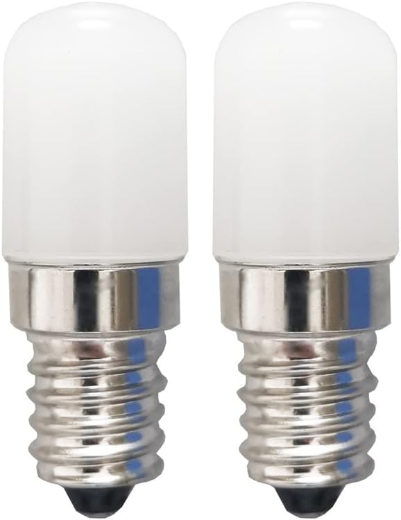 Zestaw 2 żarówek LED E14 do lodówki, 2 W – zimna biel – 6500 K, żarówka LED E14 do lodówki