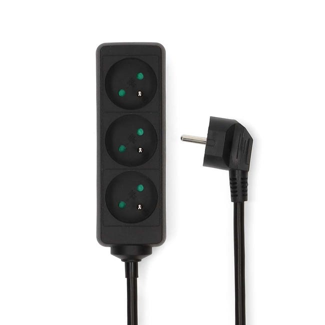 Multiprise électrique 3 prises noire CONECTICPLUS | Leroy Merlin Multiprise électrique 3 prises noire CONECTICPLUS | Leroy Merlin