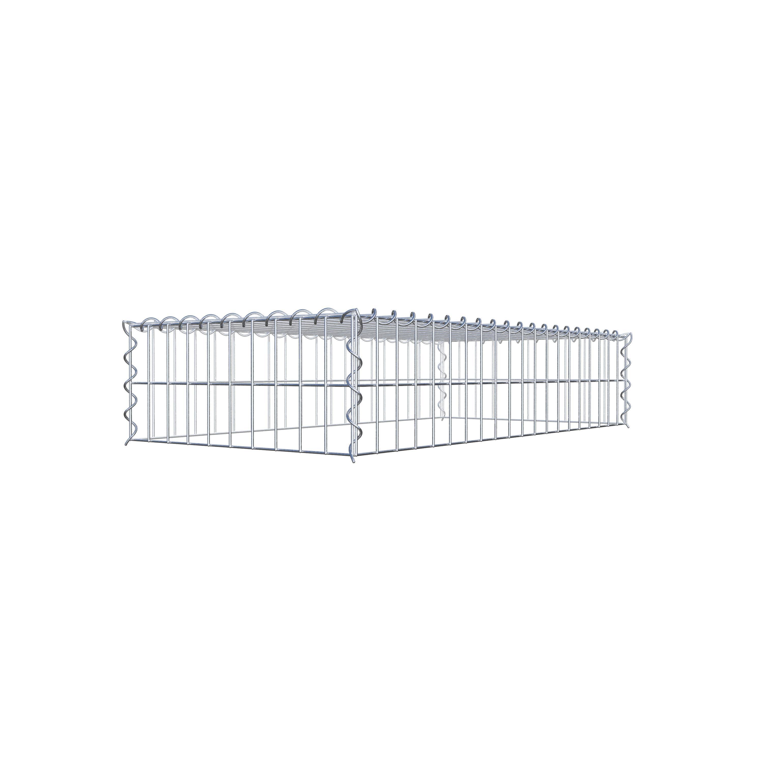 Gavión para apilar en acero galvanizado 100x20x50cm (LxAxP), malla 5 x 10cm, Espiral, sin rejilla inferior - 3