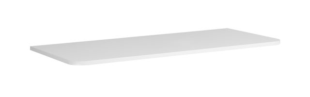 Plan de travail pour meuble de salle de bain LINEA blanc mat 100 cm avec angles arrondis