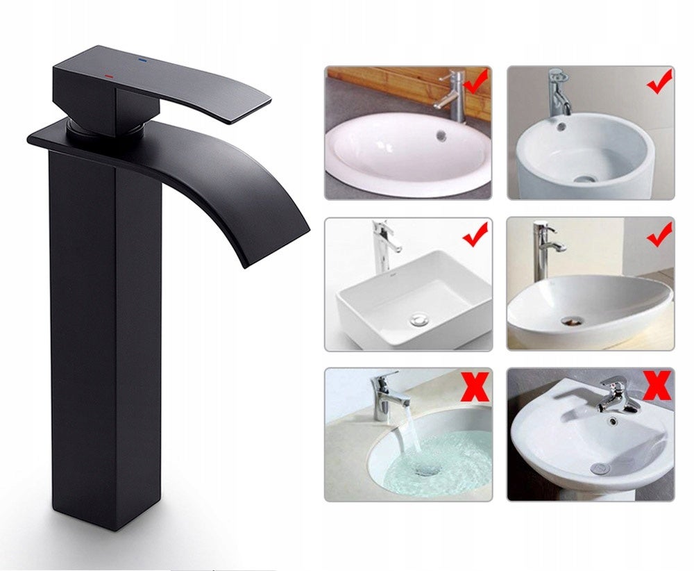 Torneira Cecipa Max Waterfall com Bica Alta, Furo Único, Misturadora para Lavatório de Mão com Alavanca Única em Cobre - 9