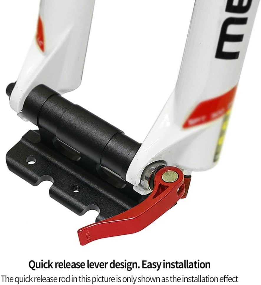 Support de fourche de vélo, porte-vélos à dégagement rapide, supports d'axe traversant, bloc de fourche avant pour toit de voiture pour 5 x 100 mm, - 3