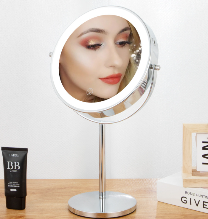 Specchio Trucco 10X E 1X A Doppio Lato Con Rotazione 360° – 15,2 Cm Per Toletta E Viaggio
