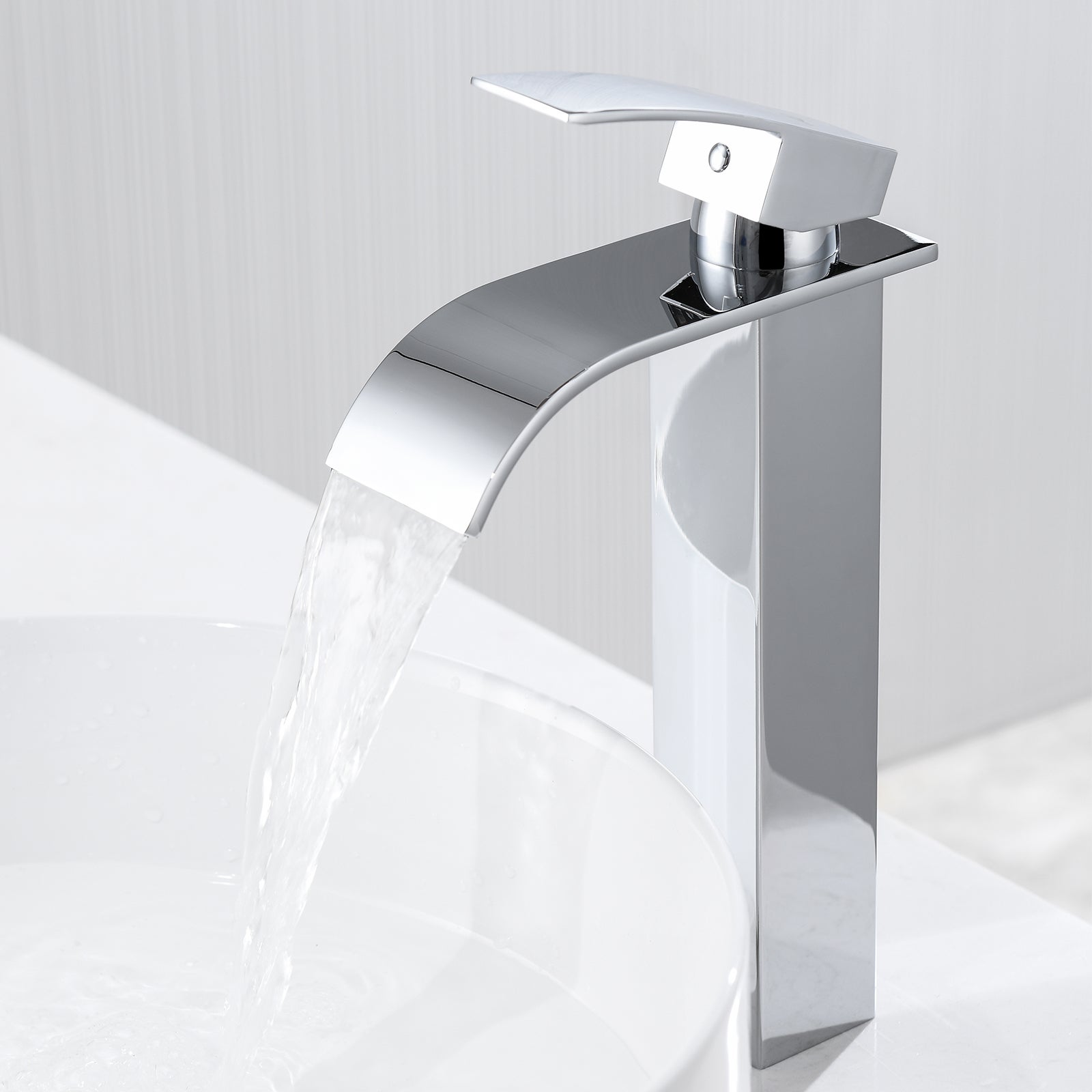 Rubinetto Lavabo A Cascata RUACQ – Miscelatore Monocomando In Acciaio Inox Per 1 O 3 Fori, Con Scarico Pop-up E Finitura Nichel Spazzolato - 2