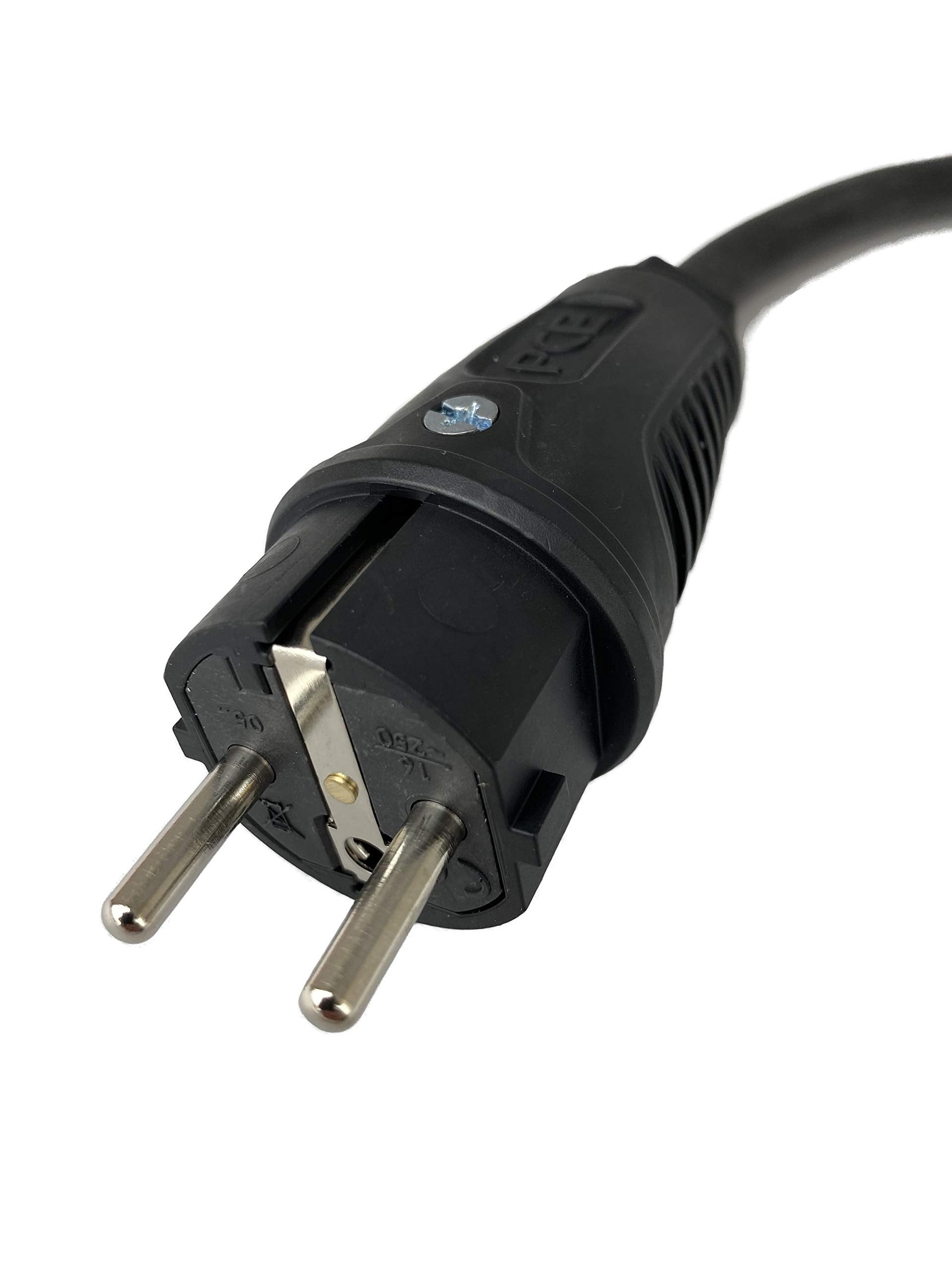 Cavo Alimentazione Schuko PowerCON 1.5m - 3x1.5mm&sup2;, Gomma, Per Eventi, NAC3FX-W