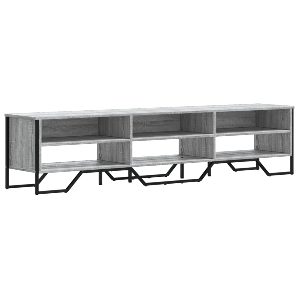 Meuble TV sonoma gris 180x34x41 cm bois d'ingénierie - 2