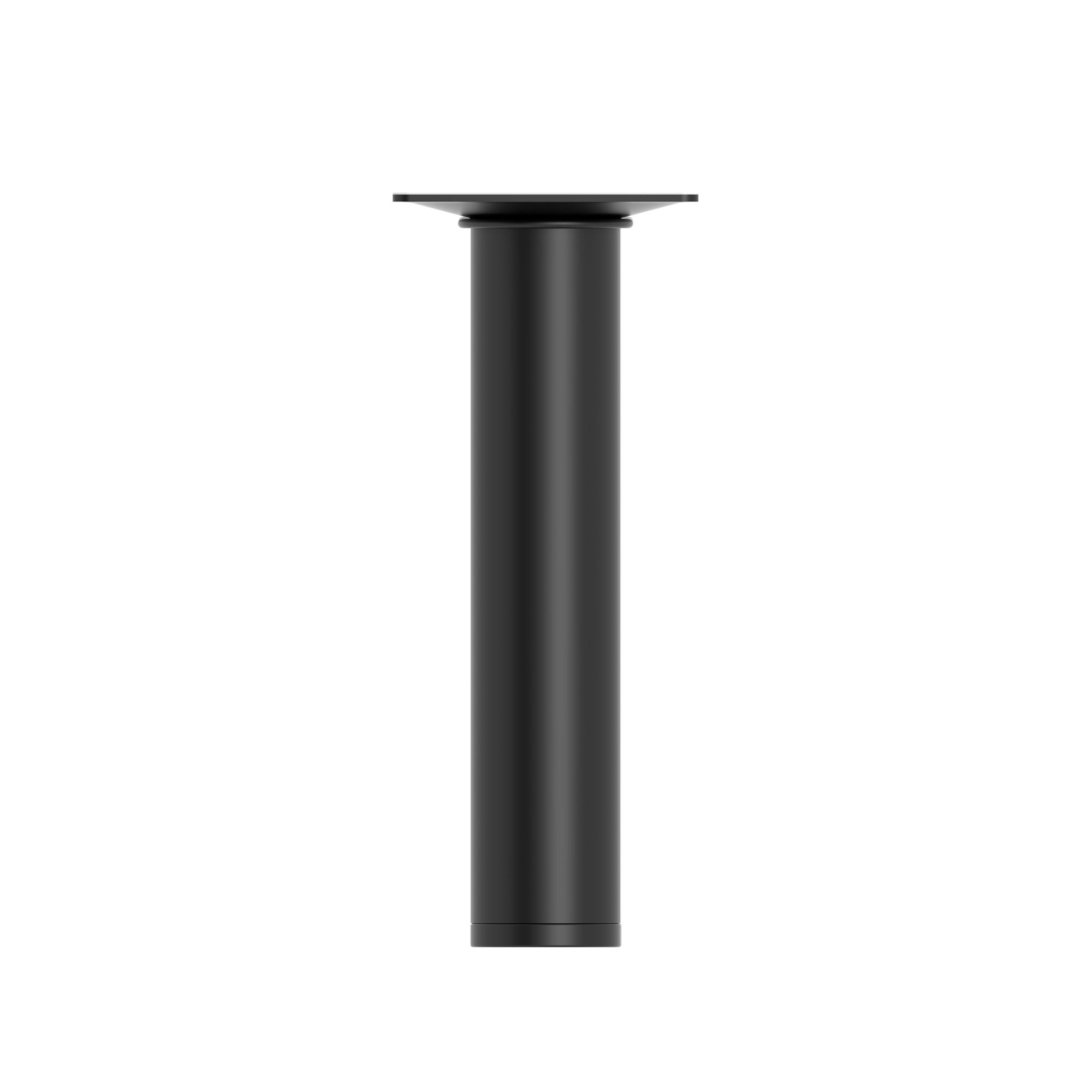 Pied de meuble rond | Style fonctionnel | En acier | Finition noire | Mesures 30*30*150mm | Hauteur : 15 cm | Installation facile par boulonnage | 1 - 3