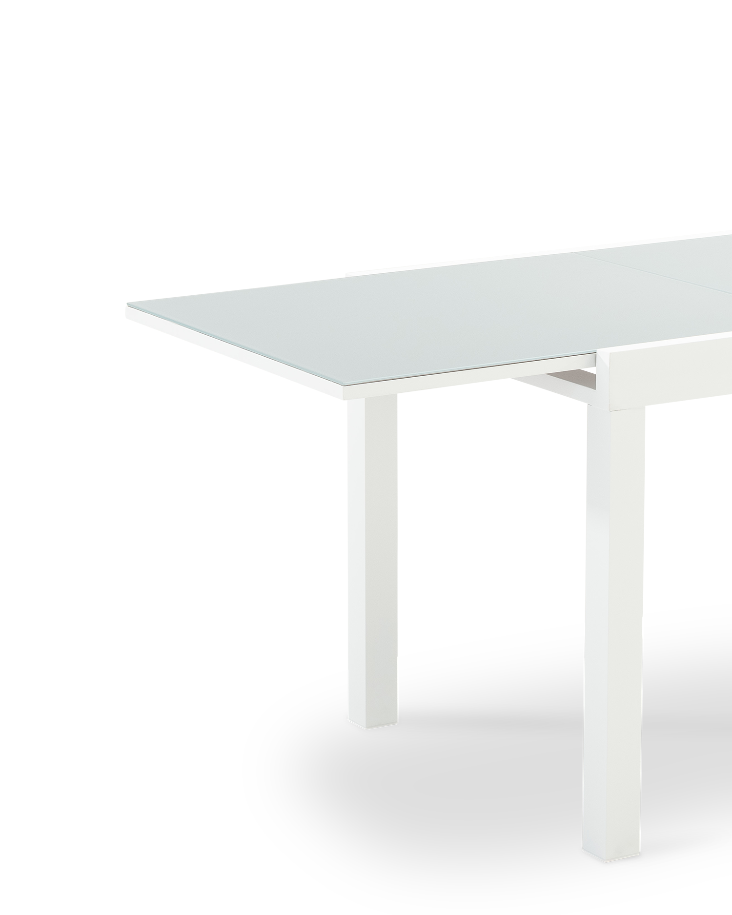 Table de jardin en aluminium blanc 4 personnes - Tokyo - 8
