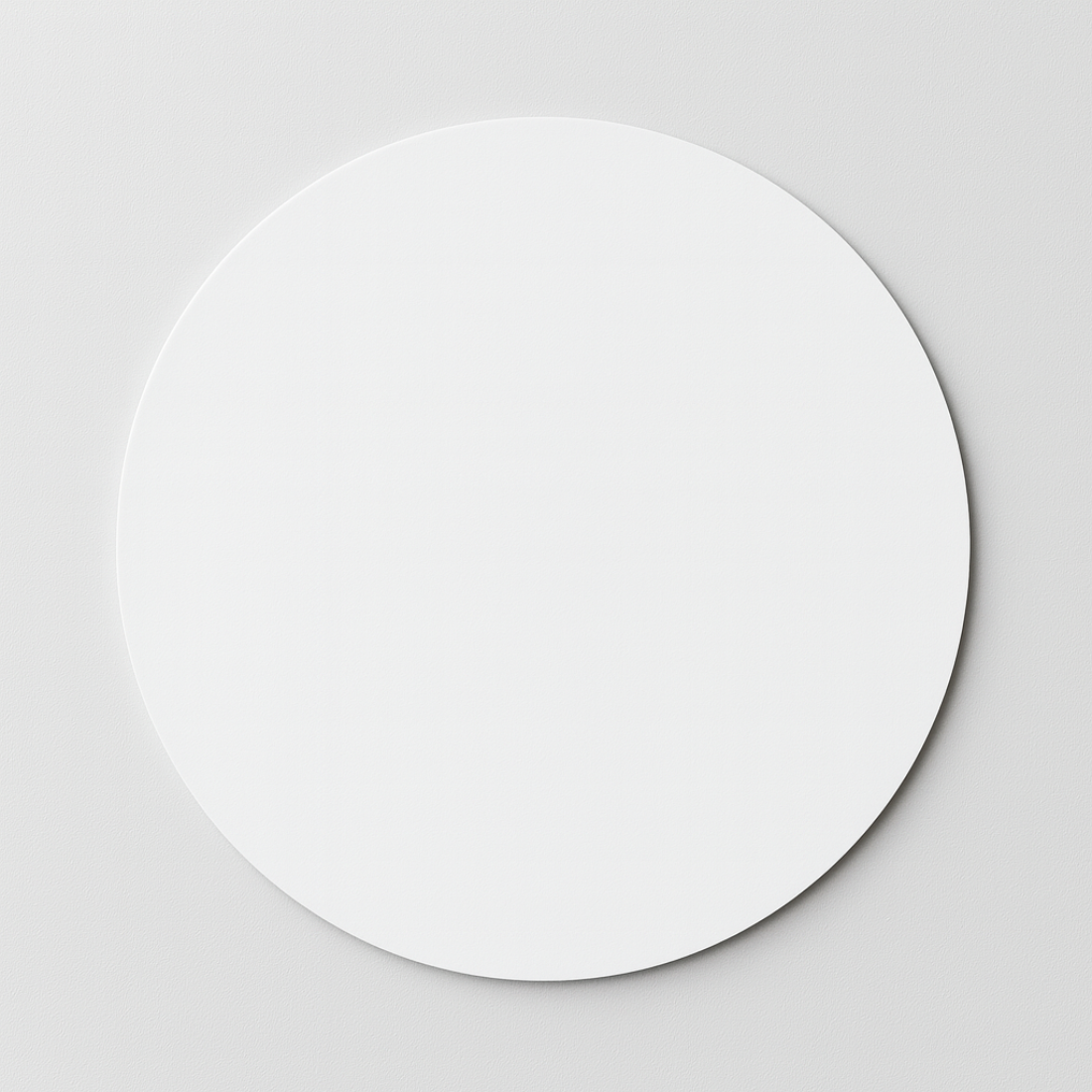 Plaque ronde en PVC blanc - Diamètre 1000 mm (100 cm) - Épaisseur 1mm - 2