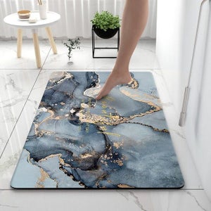 Tapis De Bain Antidérapant 70x120cm - Diatomite Super Absorbant, Séchage Rapide Garden