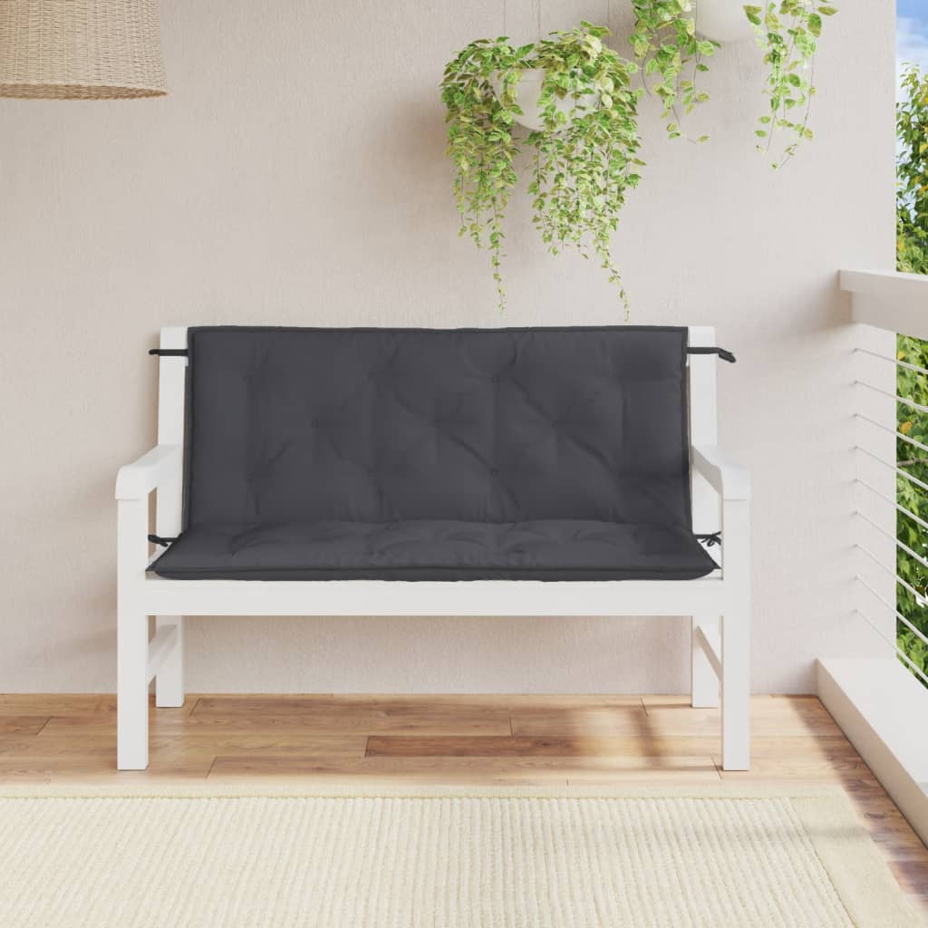 Maison Exclusive - Coussins de banc de jardin lot de 2 anthracite mélangé tissu - 3