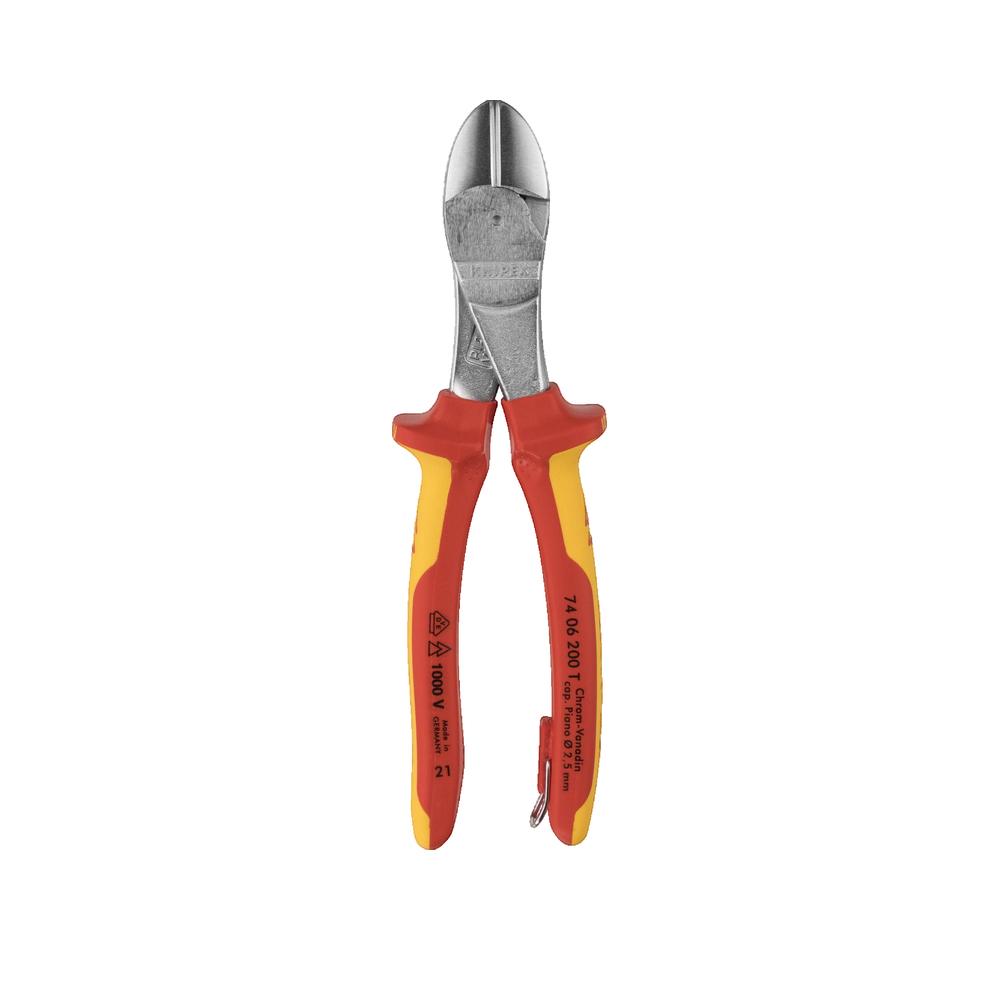 Obcęgi tnące Knipex T VDE 200 mm Izolacja do 1000 V Redukcja siły