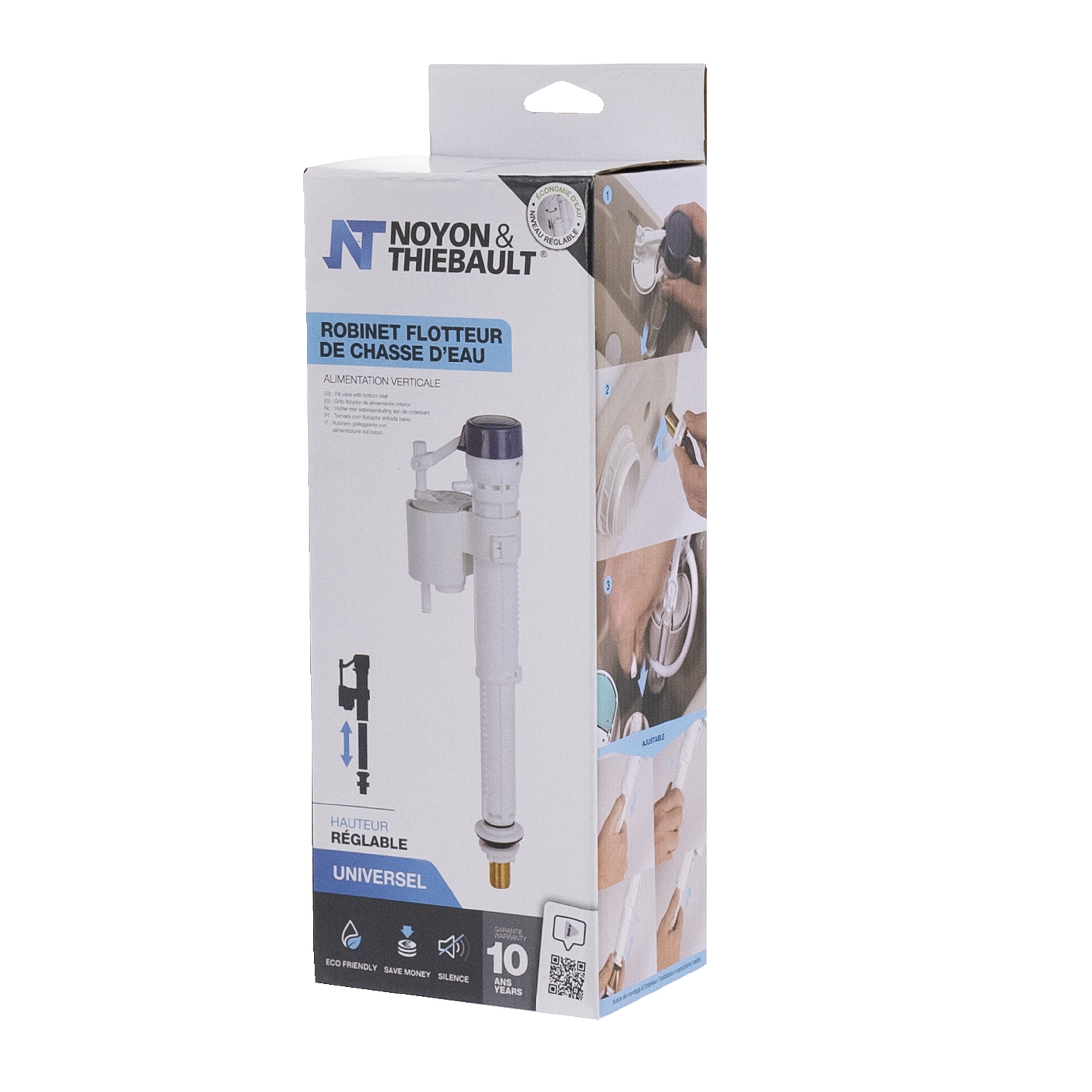 Robinet Flotteur WC Arrivée Verticale par le bas Mâle 12x17 (3/8) NOYON & THIEBAULT - 6