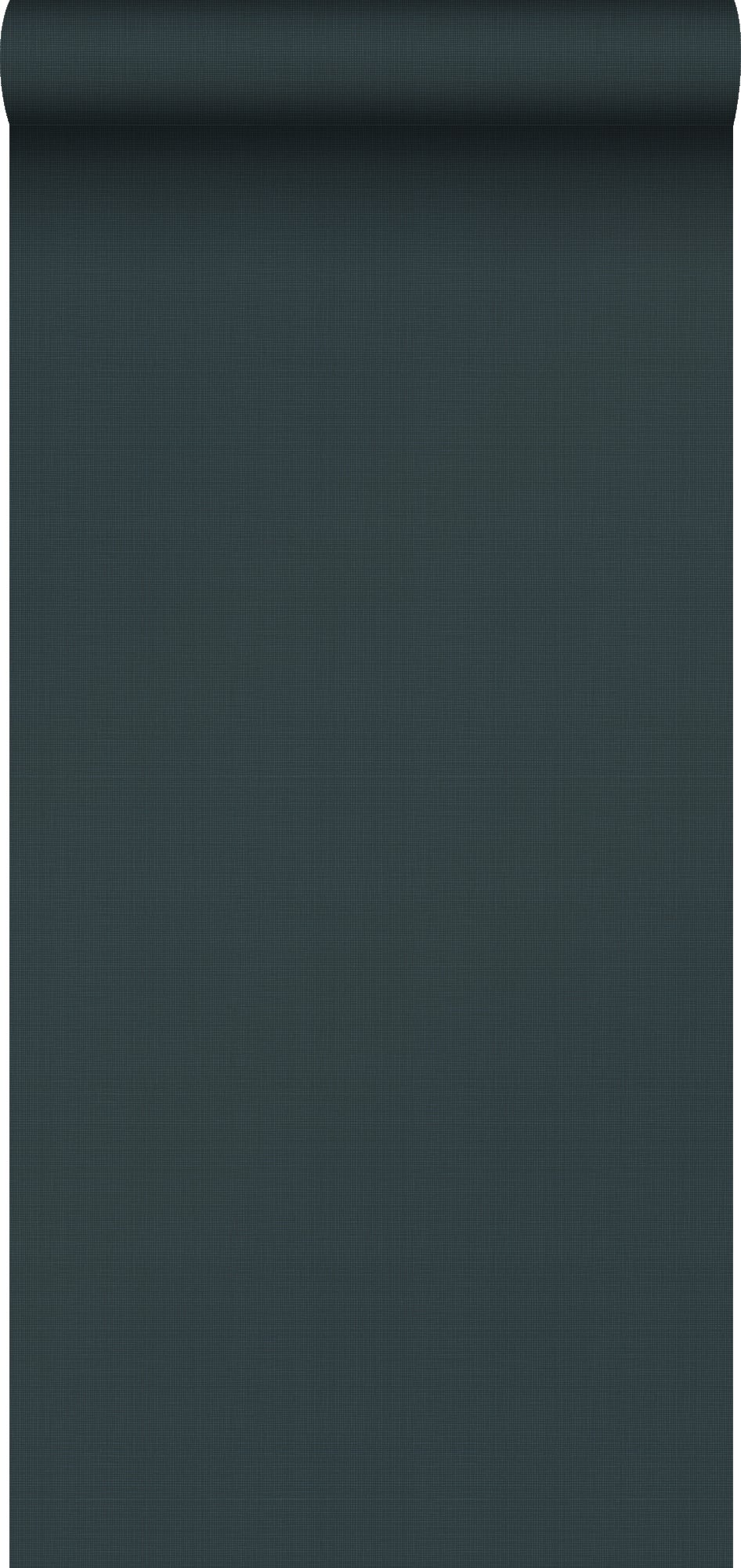 Tapeta lniana tekstura atramentowym niebieskim - 53 cm x 10.05 m - ESTAHOME