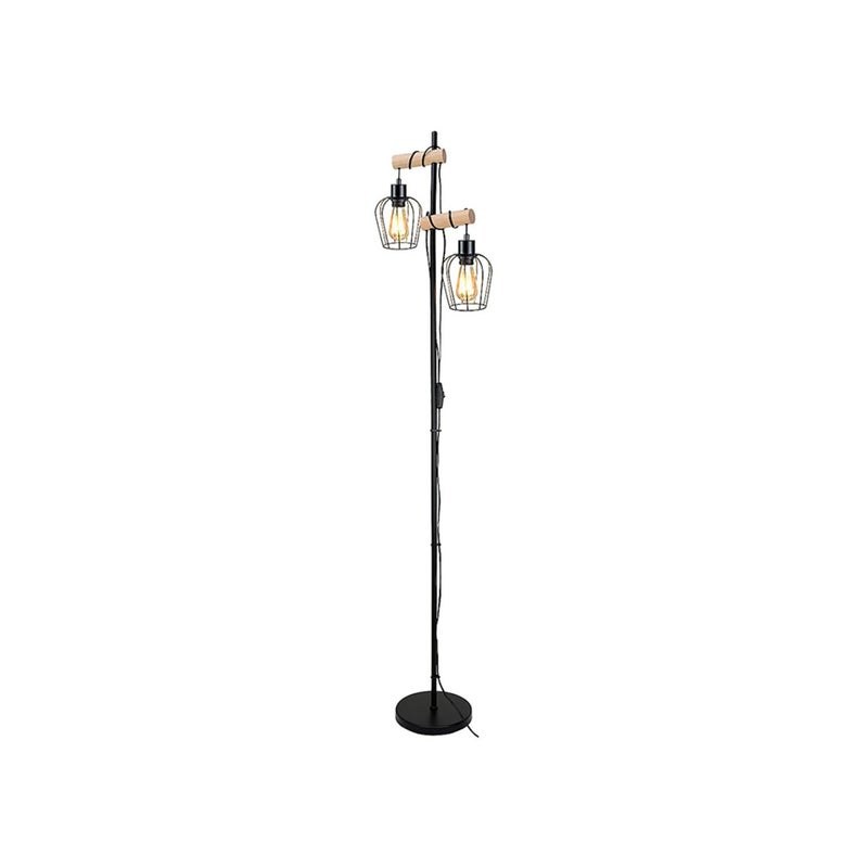 Lampa podłogowa stojąca Fabian czarna 2xE27x40W wym: 168 x 34,5 x 23 cm metal Rabalux