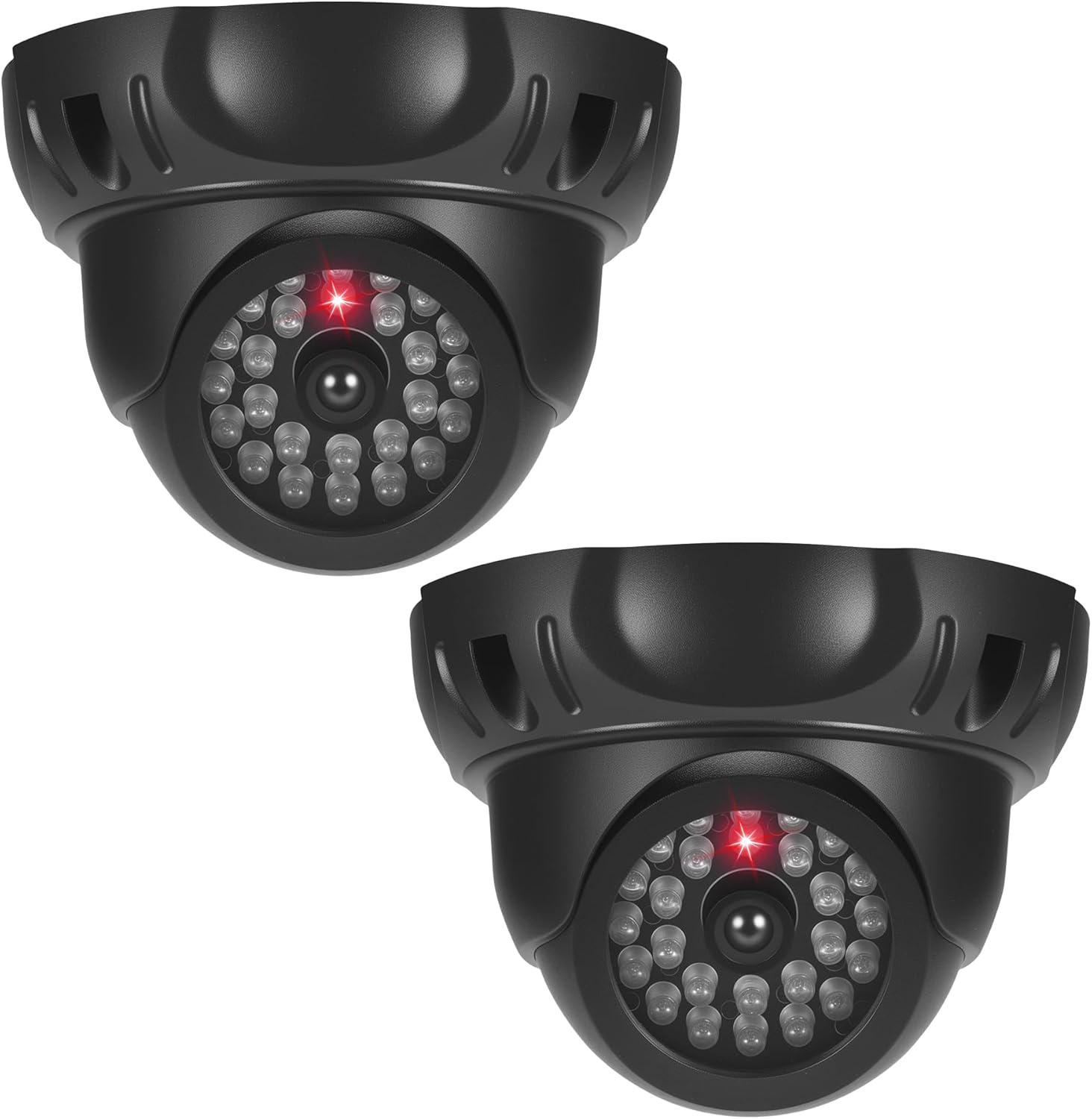 2 Telecamere Finte Con LED, Reali Per Esterno/interno, Impermeabili, Con Effetto Deterrente, Facilissime Da Installare