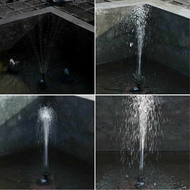 Pompe à eau solaire sans balais pour bassin, idéale pour les fontaines, avec panneau solaire 9V 2,5W offrant un débit de 200L / H. - 3