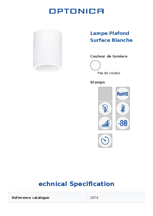 Lampada da soffitto a superficie rotonda - GU10 - 10W max - Bianco - Ø110x140mm - 4