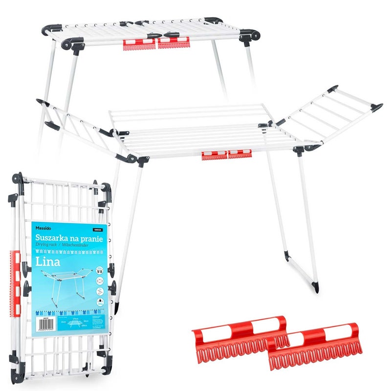 Suszarka na pranie do ubrań bielizny stojąca 22m Massido