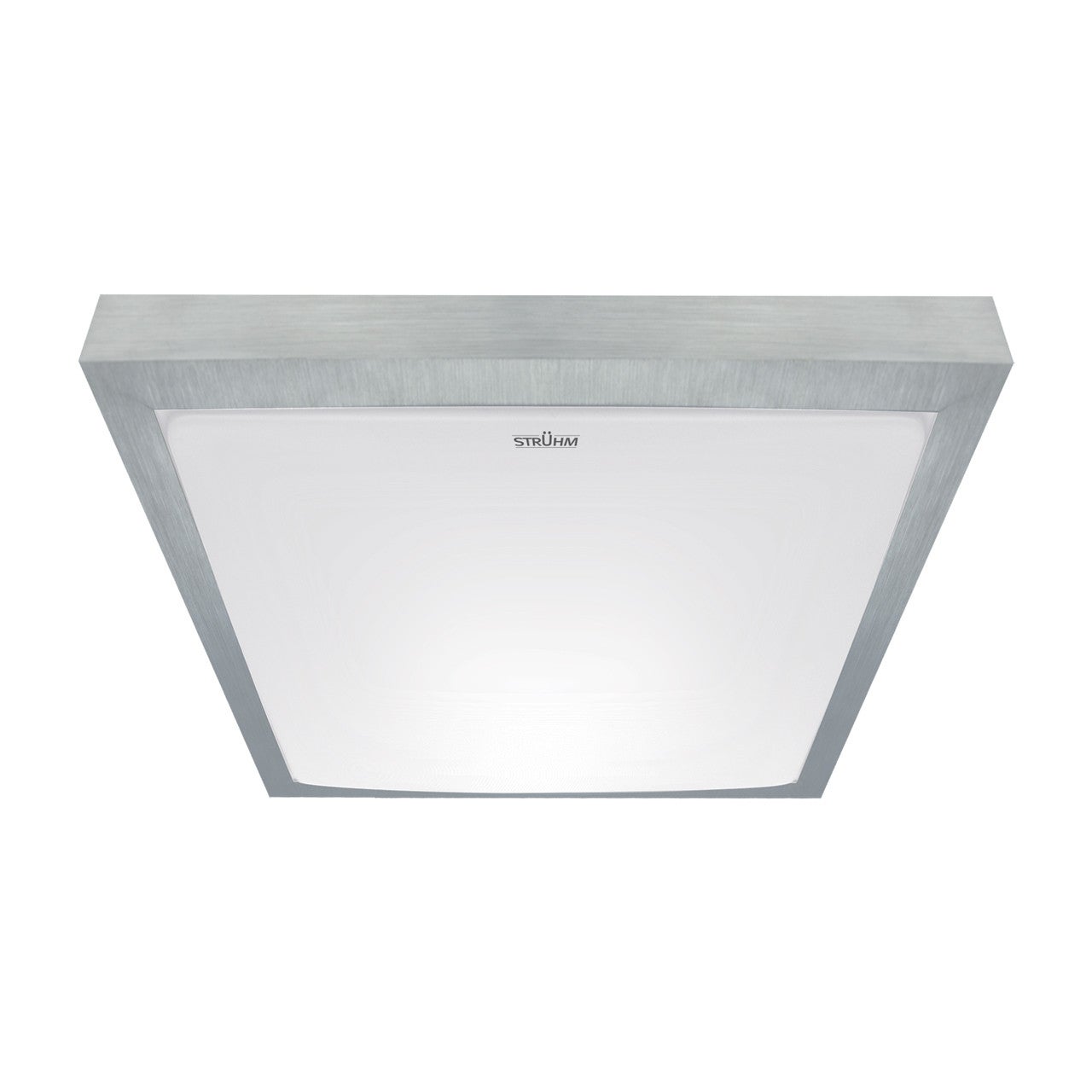 Plafon Alex kwadratowy srebrno-biały LED 18W 4000K 1260lm wym: 8 x 32 cm IP44 tworzywo sztuczne Struhm