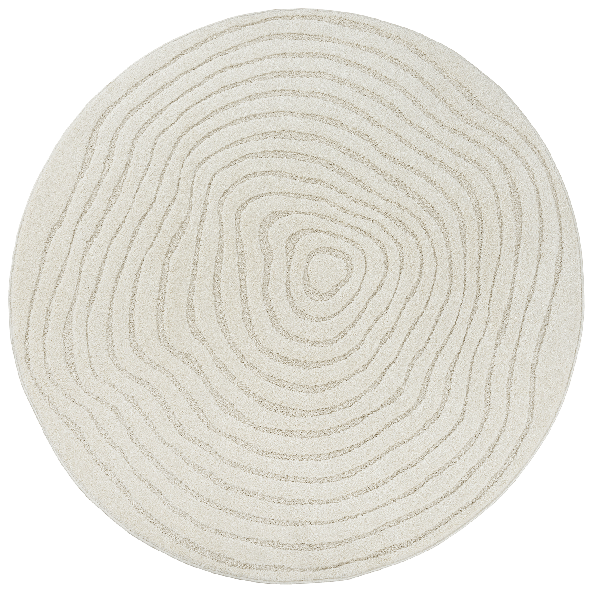 Tapis rondLYN9 SPIRATRI ∅ 200 cm Crème Tapis facile d'entretien idéal pour le salon - 7