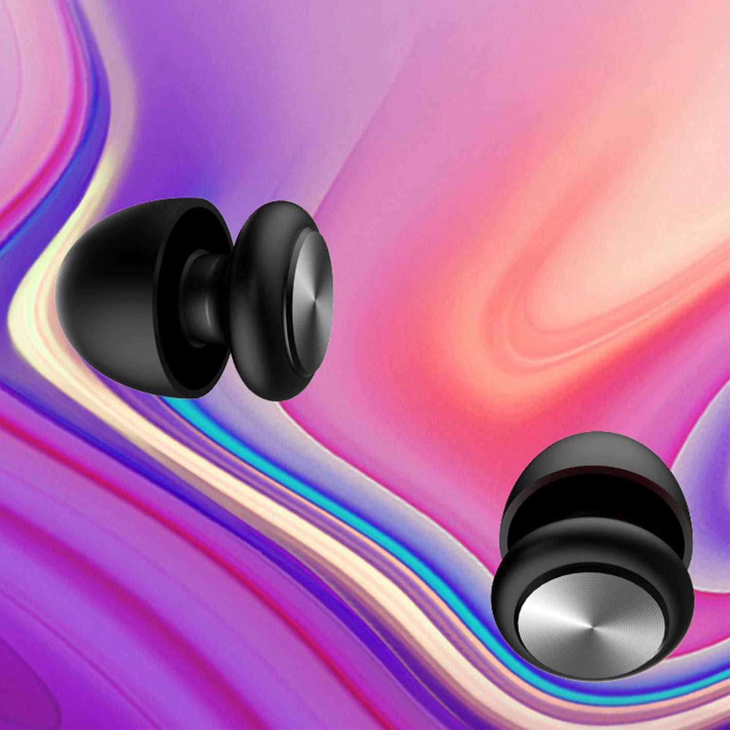 Tampões auditivos redutores de ruído em silicone macio Black - 5