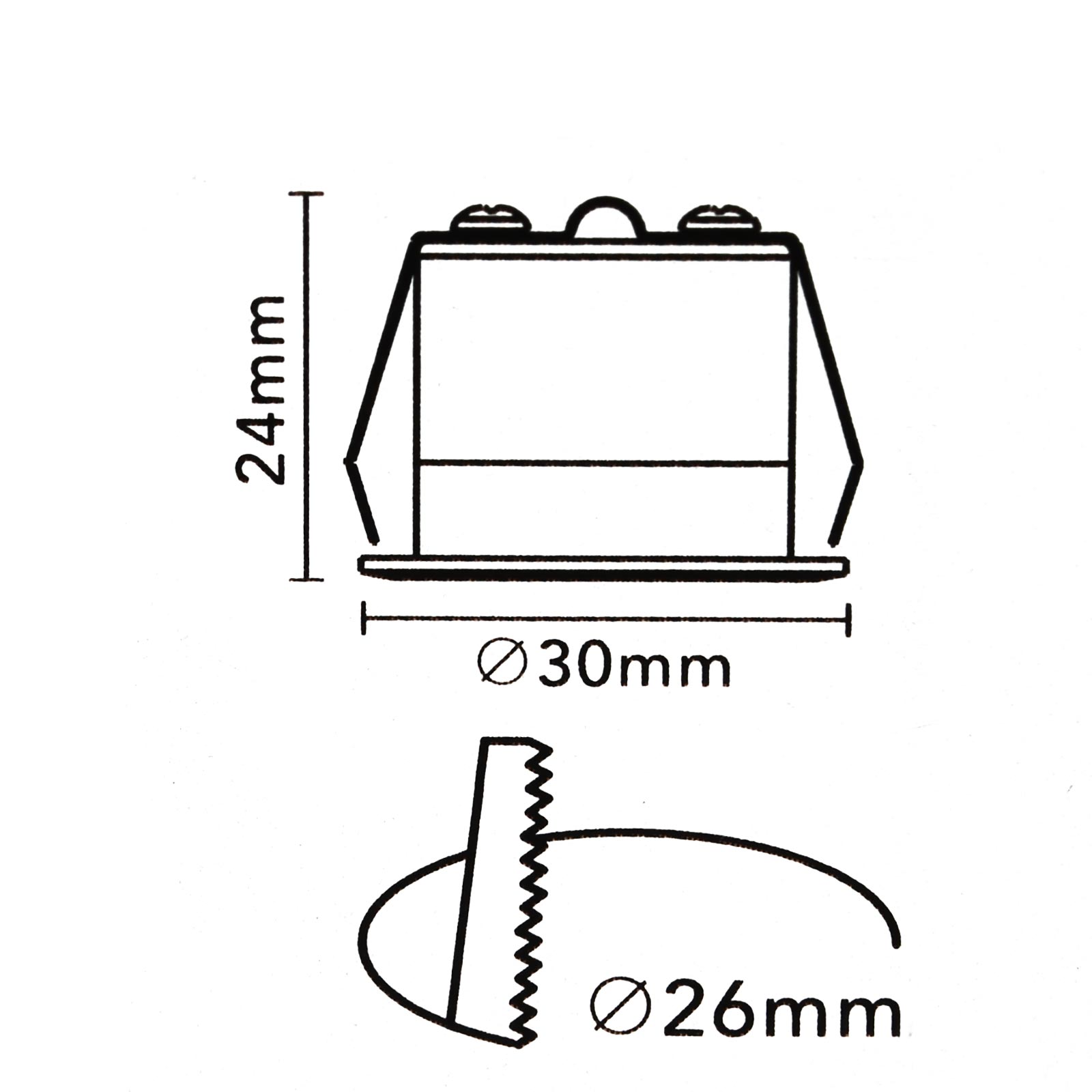 Mini faretto bianco incasso LED 3W CCT da 2700K a 4000K luce SPOT 26 gradi box doccia bagno IP44 vetrine espositori RA90 - 6