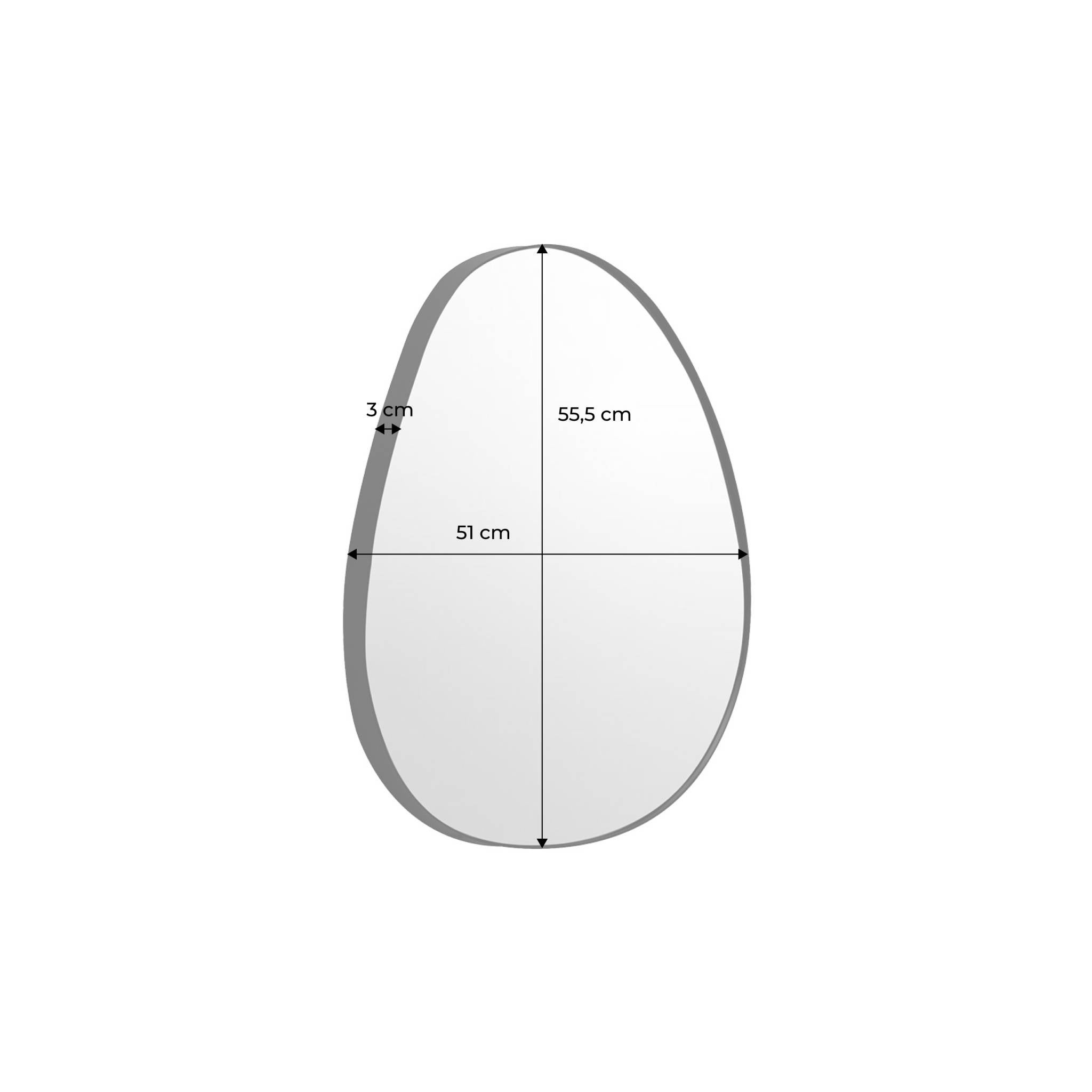 Miroir organique en métal noir HARPER HARPER - 4